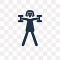 Woman Exercising vector icon isolated on transparent background, Woman Exercising transparency concept can be used web and mobile