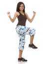 Woman exercising zumba Royalty Free Stock Photo