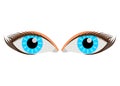 Woman Eye. Face Body Icon. Vector Illustration Label