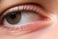 Woman eyeball iris vision macro female human young closeup face pupil eye beauty eyelash Royalty Free Stock Photo