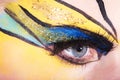 Woman eyes with bodypainting