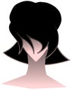 stylized Woman face isolated Royalty Free Stock Photo