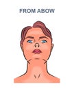 Woman face avatar vector concept