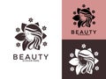 Beauty salon logo template. Vector illustration. Beauty salon vector logo template Royalty Free Stock Photo