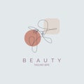 woman face beauty salon spa skincare logo template design for brand or company and other