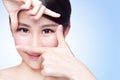 Woman face and eye care Royalty Free Stock Photo