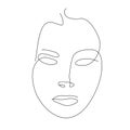 woman face line drawing