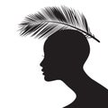 Woman face silhouette