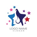 Woman face silhouette character illustration logo icon vector Royalty Free Stock Photo