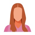 Woman faceless avatar profile