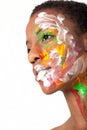 Woman in facepaint Royalty Free Stock Photo