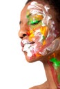 Woman in facepaint Royalty Free Stock Photo