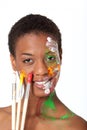 Woman in facepaint Royalty Free Stock Photo