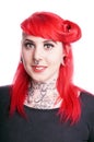Woman with facial piercings