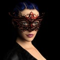 Woman with fantasy mask Royalty Free Stock Photo