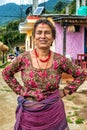 Woman on the farm near Chisapani, Nepal just at the outskirts of Shivapuri Nagarjun National Park