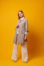 Woman fashion fall collection business look female