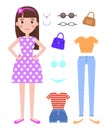 Woman Fashion Mode Constructor with Various Cloth