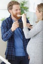 woman feeding man Royalty Free Stock Photo