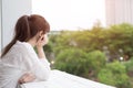 Woman feel depression Royalty Free Stock Photo