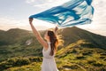 Woman feel freedom and enjoying the nature Royalty Free Stock Photo