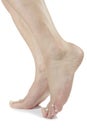 Woman feet over white Royalty Free Stock Photo