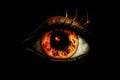 Fire eye created with ai technology Royalty Free Stock Photo