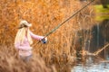 Woman Fishing Royalty Free Stock Photo