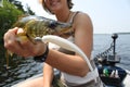 Woman Fishing for Walleye Royalty Free Stock Photo