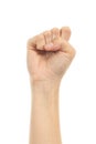 Woman fist up Royalty Free Stock Photo