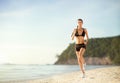 Woman fitness jogging workout wellness concept.