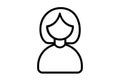 Woman flat icon seo web symbol shape app line sign art