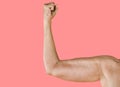 Woman flexing her muscles Royalty Free Stock Photo