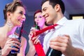 Woman flirting with barkeeper Royalty Free Stock Photo