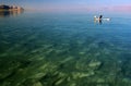 Woman floating on the Dead Sea Royalty Free Stock Photo