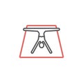 Woman floor exercise line icon. Vector signs for web graphics Royalty Free Stock Photo