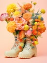 Woman flower shoe beauty