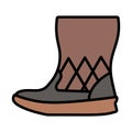 Woman Fluffy Boot Icon