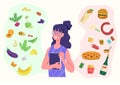 Woman and food