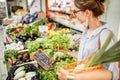 Woman at the food market