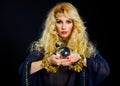 Woman fortune teller with crystal ball portrait