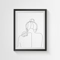Woman frame shape form silhouette