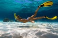 Woman freediver