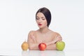 Woman with fruits Royalty Free Stock Photo