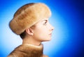 Woman in fur cap Royalty Free Stock Photo