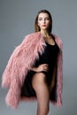 Woman in fur coat