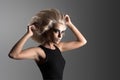 Woman with Futuristic Hairdo Royalty Free Stock Photo