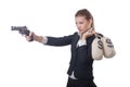 Woman gangster with gun