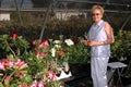 Woman at garden store