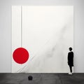 Minimalistic Japanese Conceptual Art With Red Circle